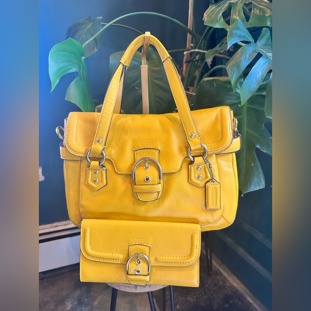 Coach Campbell Eva Satchel paired with a matching wallet